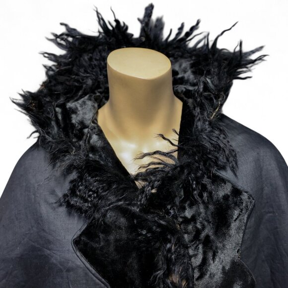 Victorian Mourning Cape * Reversible with Fur Trim - Picture 4 of 12